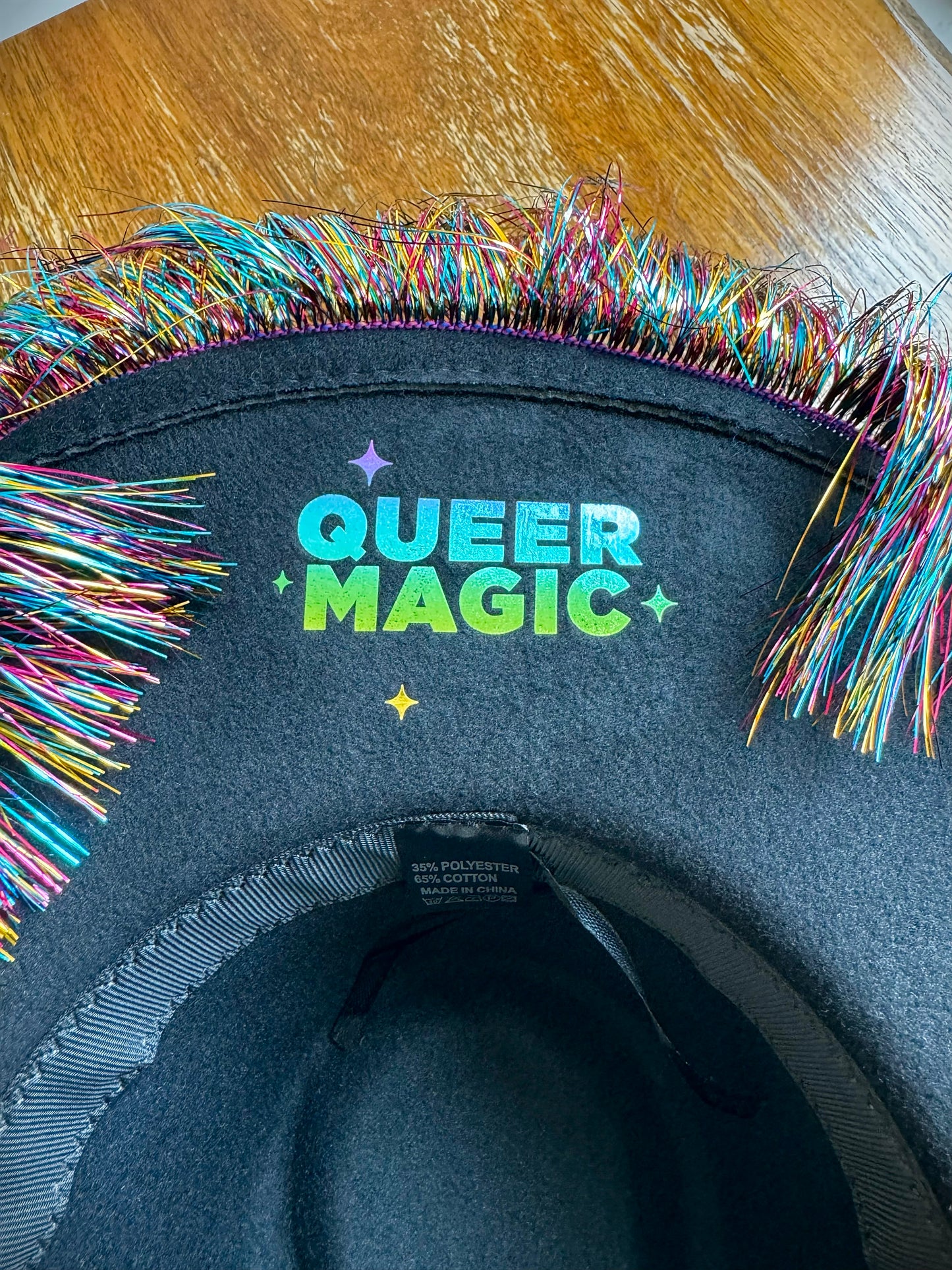 Queer Magic Rainbow Fringe Hat